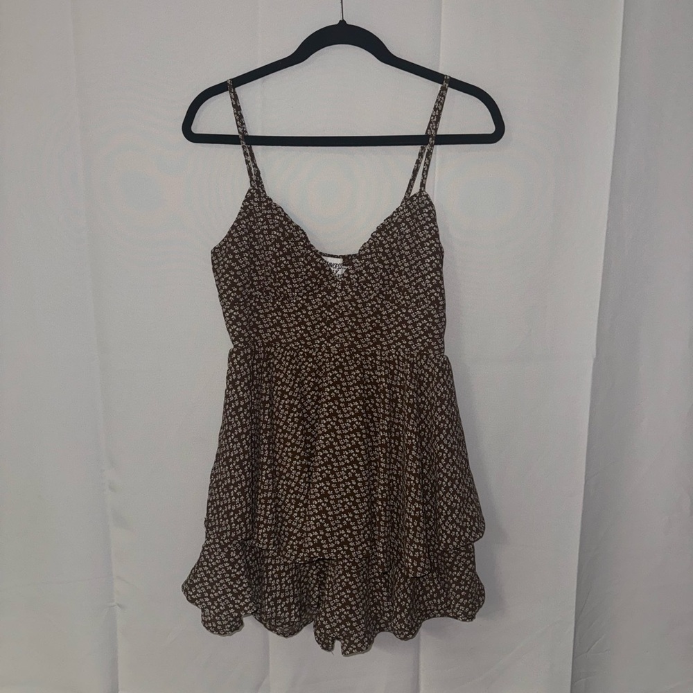 Princess Polly Brown Floral Jumpsuit